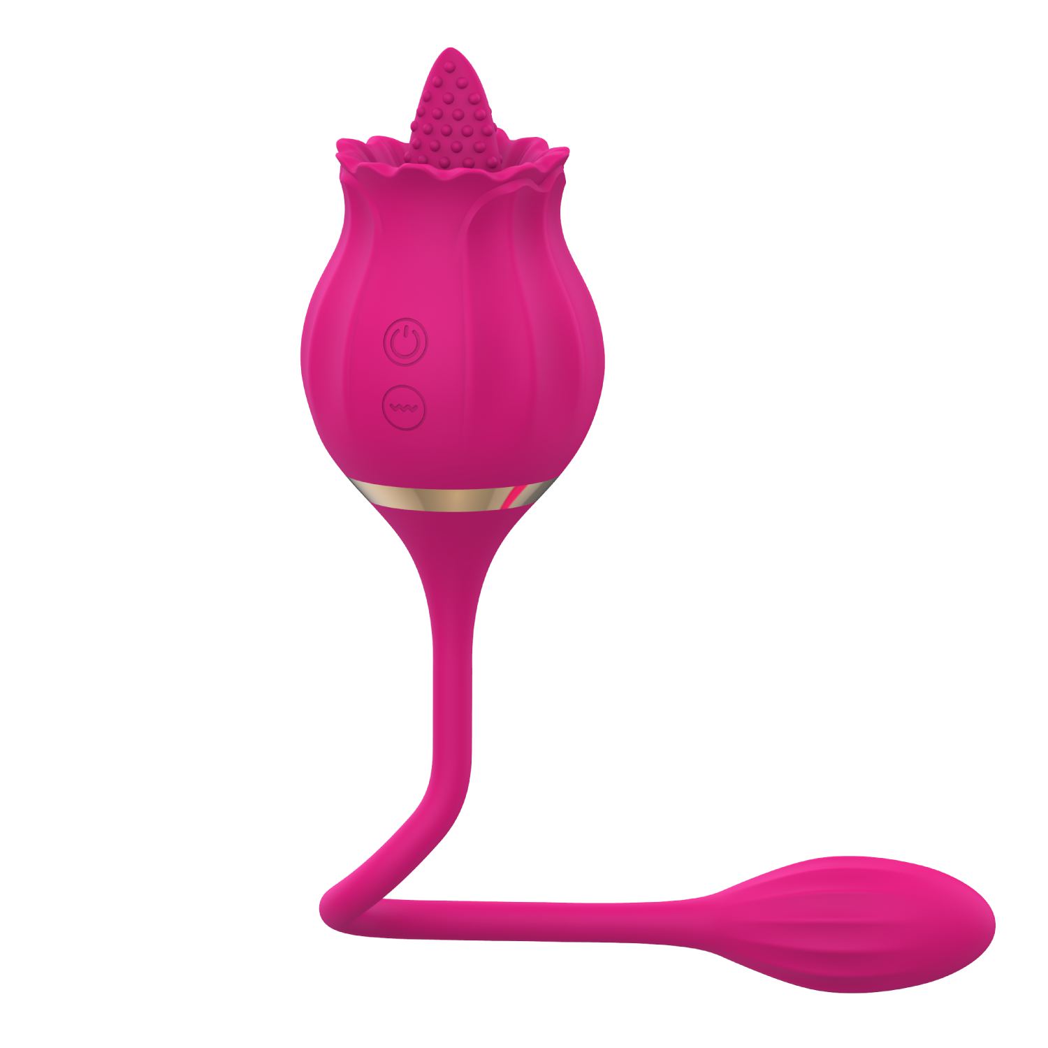 Tong vibrator met vibrerend ei roze