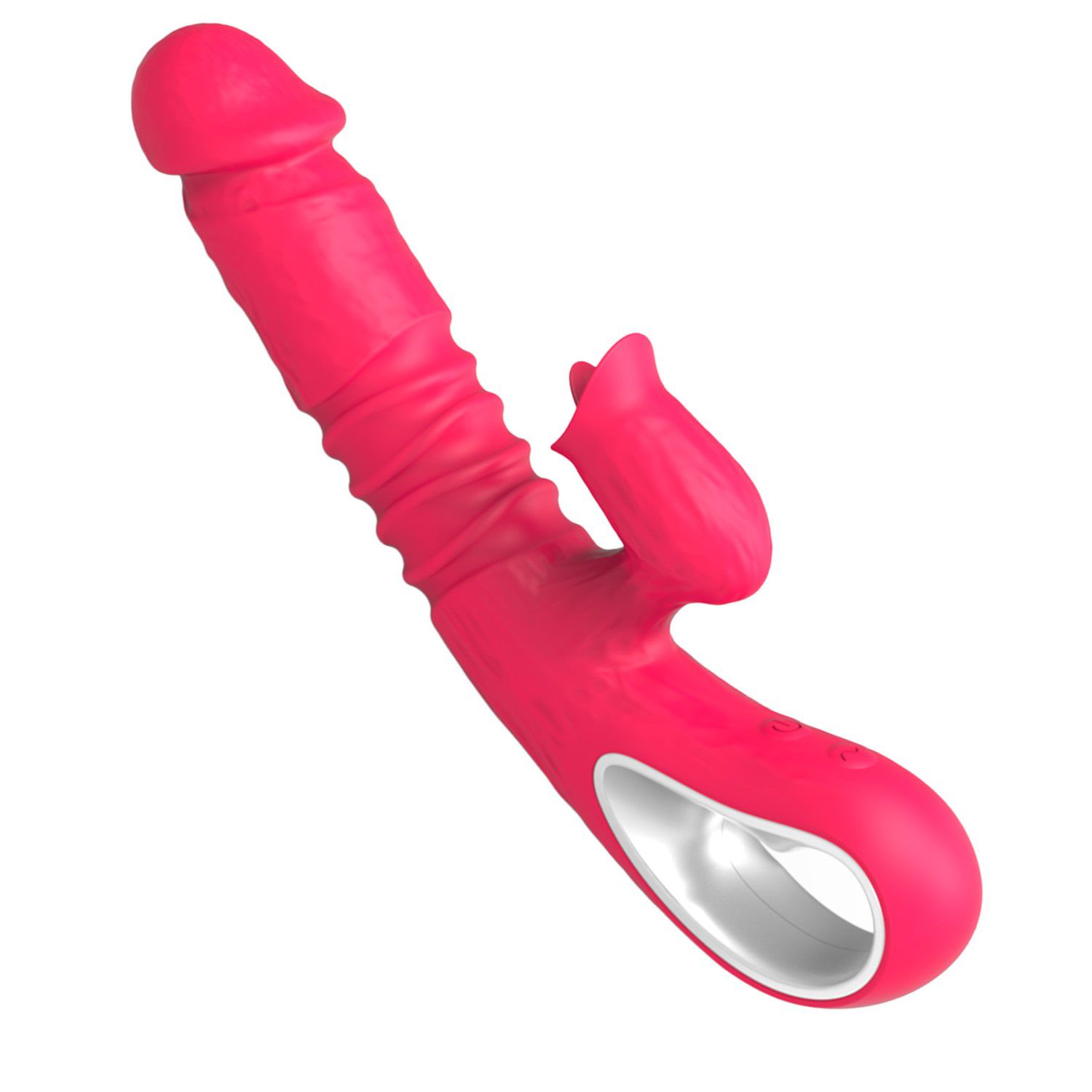 Goedkope Stotende tarzan vibrator roze 27cm