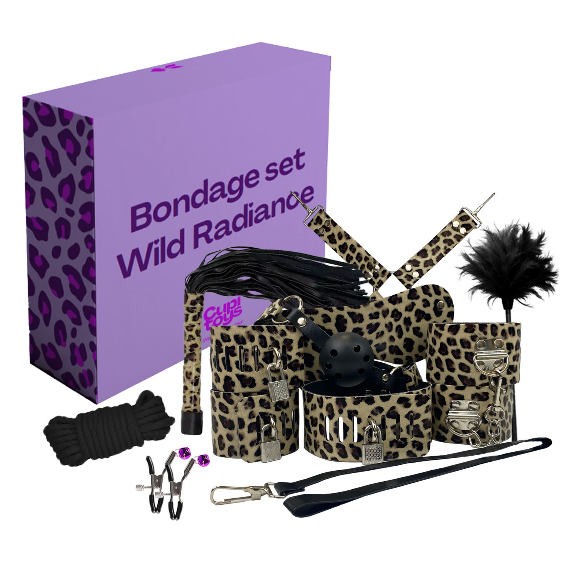 Bondage set paars panter Wild radiance