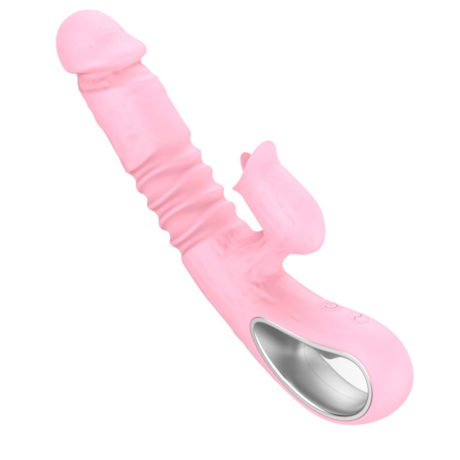 Stotende tarzan vibrator lichtroze 27cm kopen