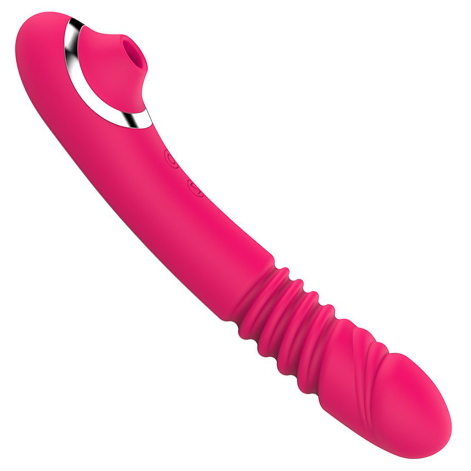 vibrator luchtdruk roze 2in1 23cm bestellen