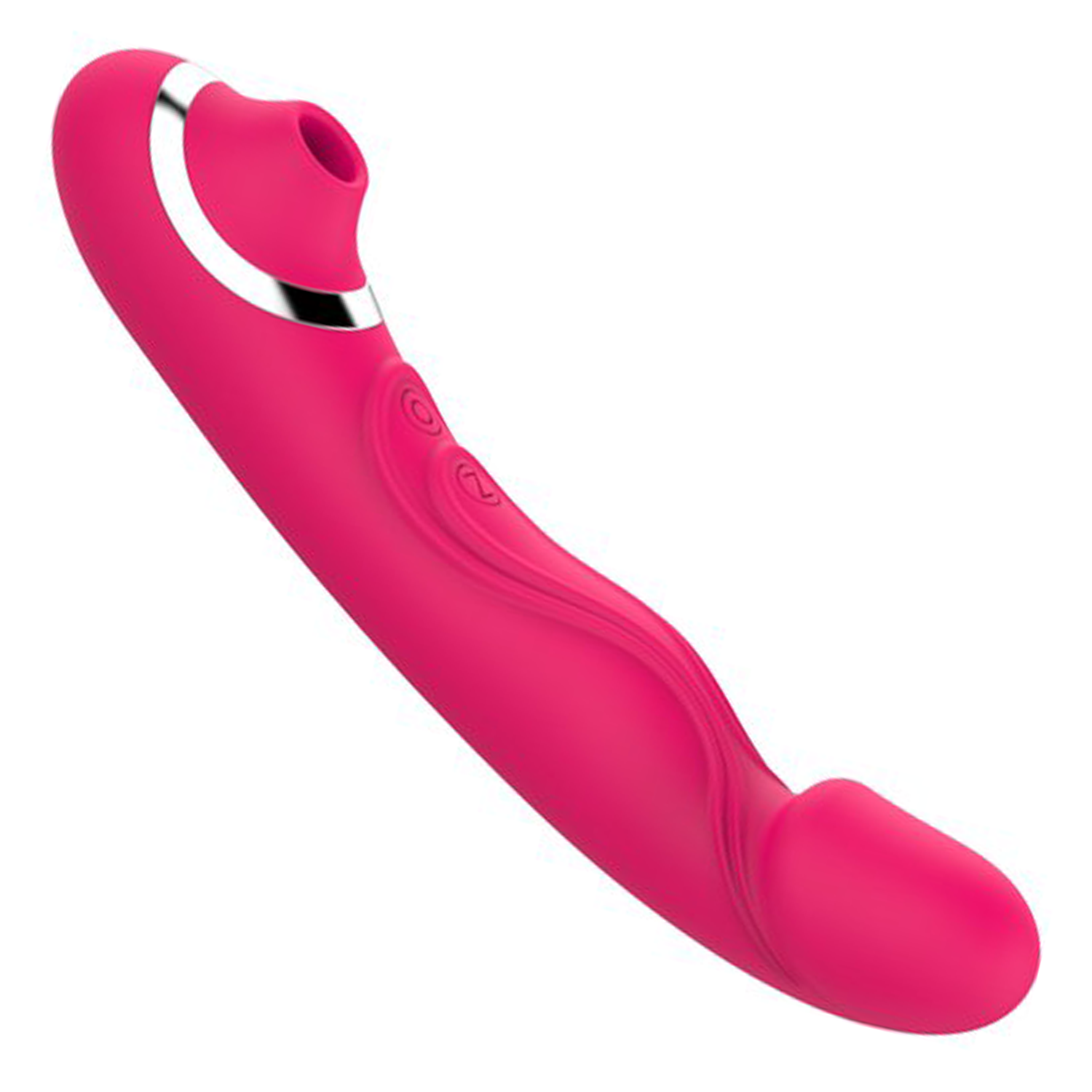 21,7cm roze luchtdruk vibrator 2in1