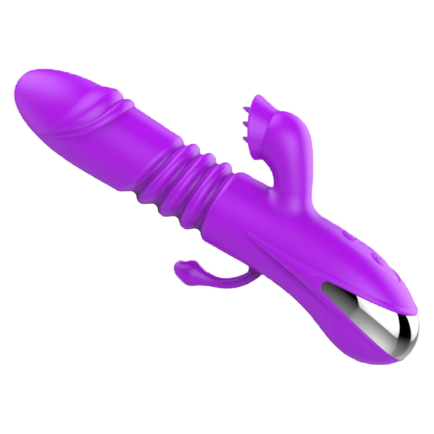 Stotende tarzan vibrator met buttplug 19,5cm