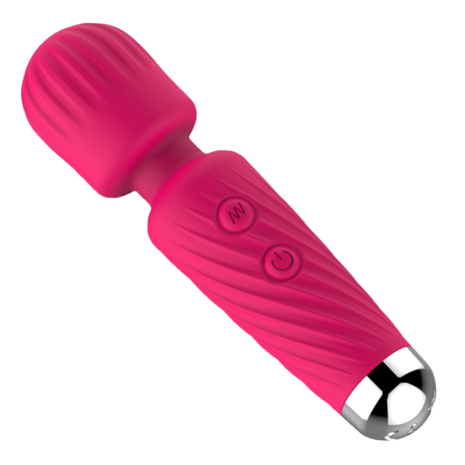 Wand vibrator met reliëf 12,5cm roze