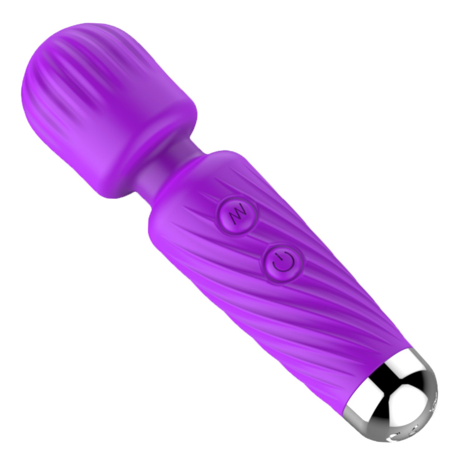 Wand vibrator met reliëf 12,5cm paars