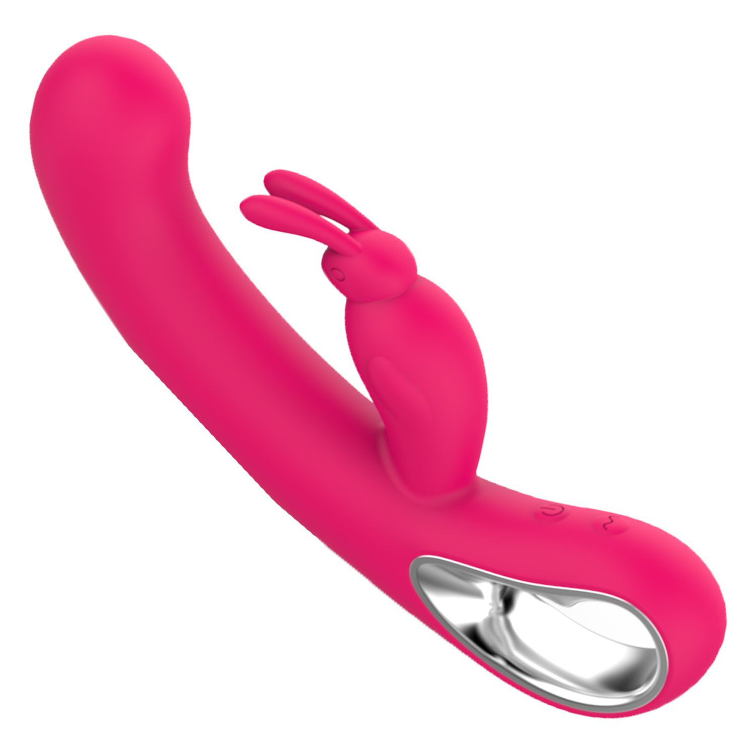 Vibrator tarzan met rabbit  2in1 21cm roze