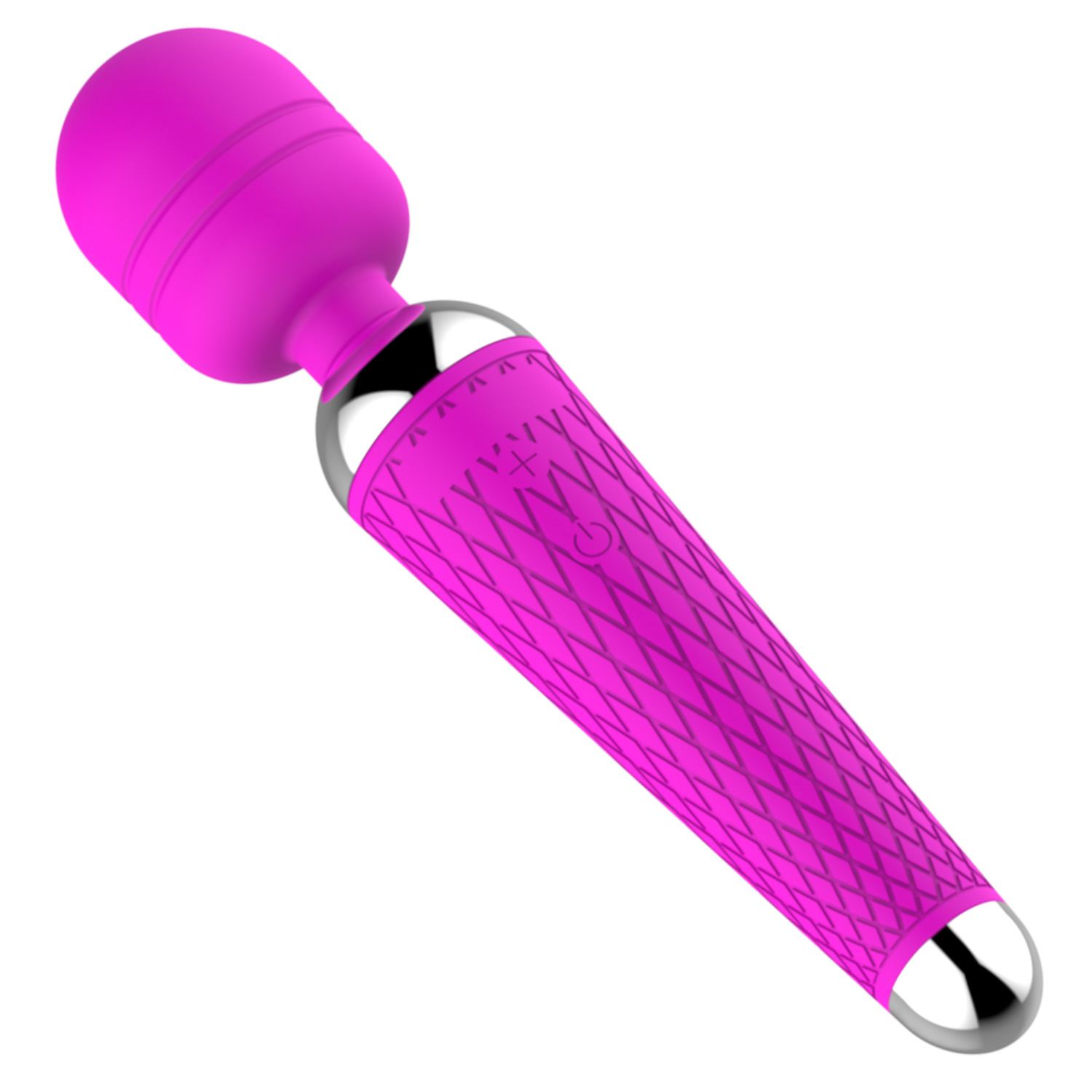 Wand vibrator met reliëf lichtpaars 20cm